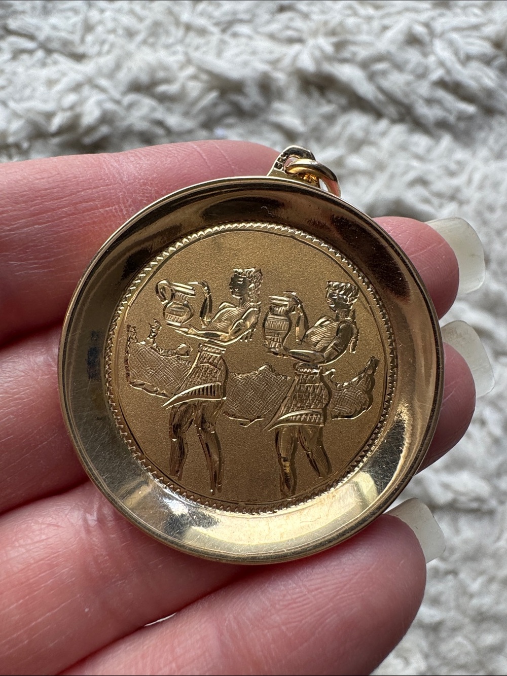 14K Greek Pendant